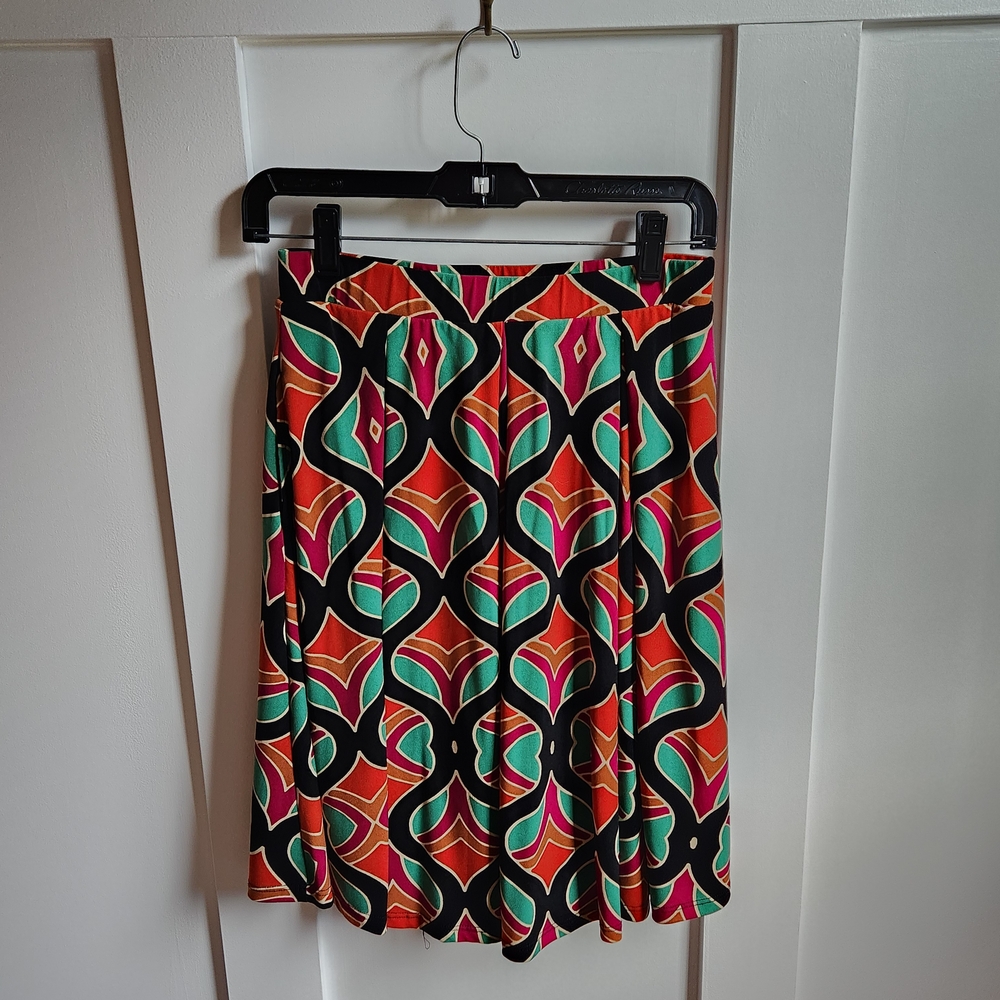Vibrant Multicolor Geometric Women's Vintage Skirt